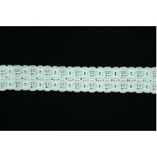 1 inch Elastic Flat Lace, Ivory (1.2 lbs)